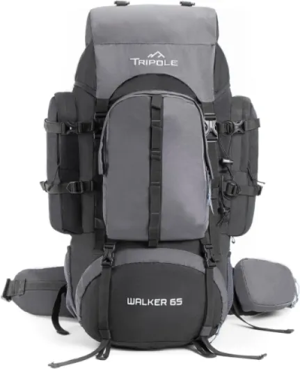 Sac À Dos 85 litres 52 Cm 65 Litres + 20 Litres Noir