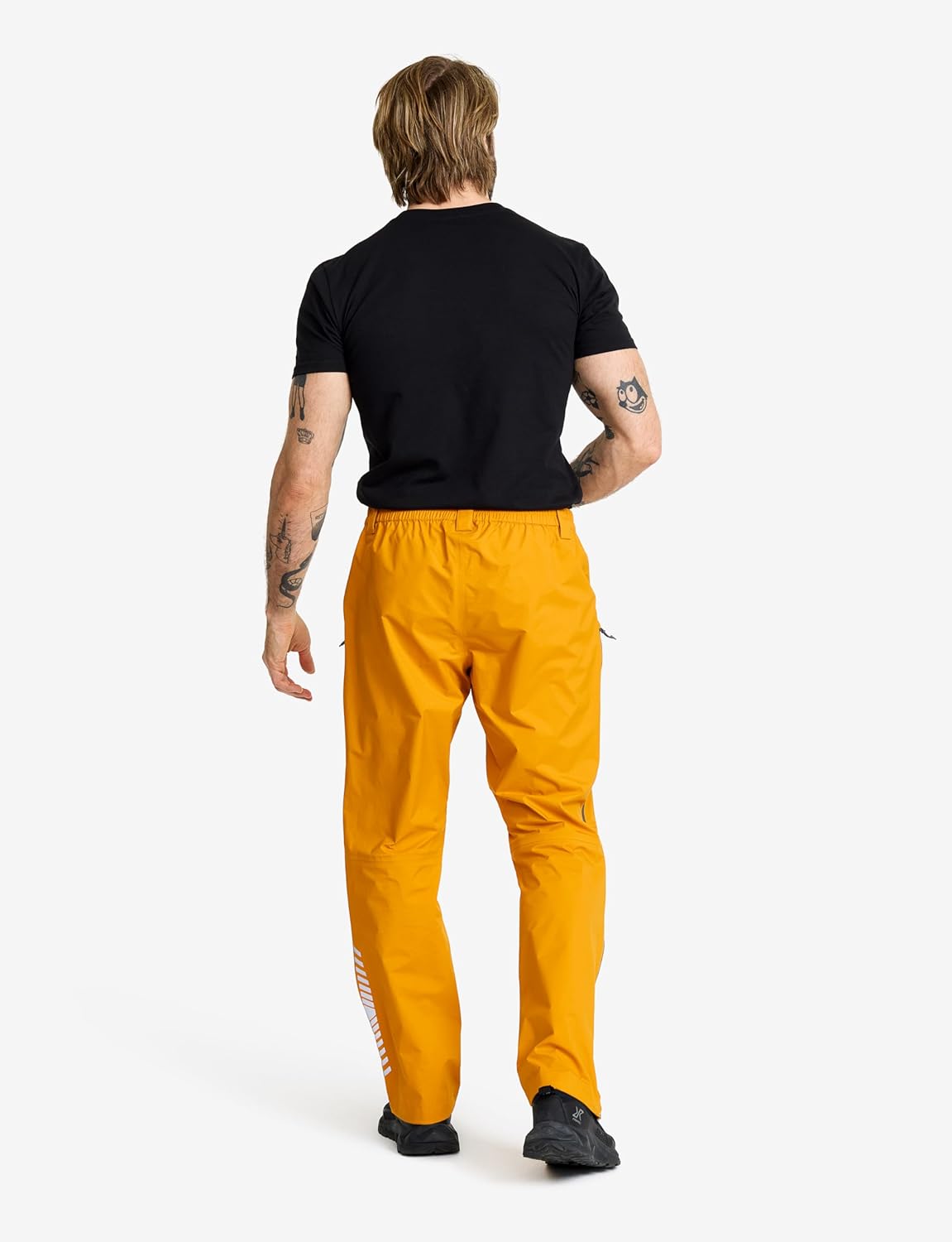 Arcade 3L Lightweight Pants pour Hommes, Pantalon Imperméable, Pantalon Coupe-Vent Pliable pour la Randonnée et Les Activités de Plein Air L Golden Yellow