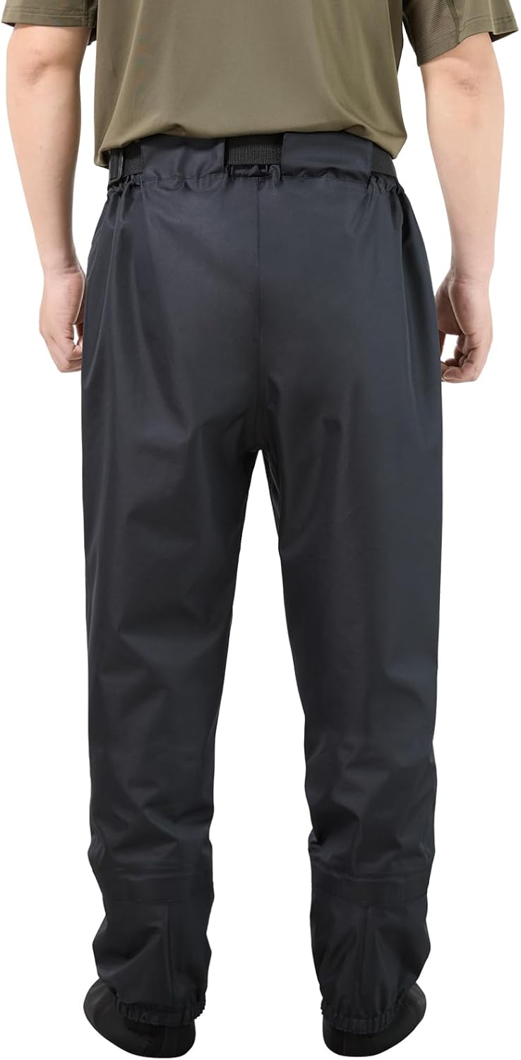 Pantalon de wading respirant pour homme avec poches imperméables et légères FW09 Noir Medium, Stocking Foot 8-9