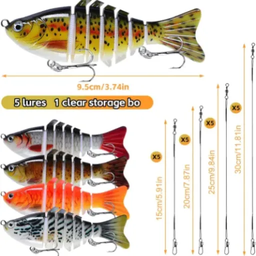 Test Kit 5 Leurres Carnassier Theiuaoqwe : ça nage bien, mais c’est du pur AliExpress rebadgé