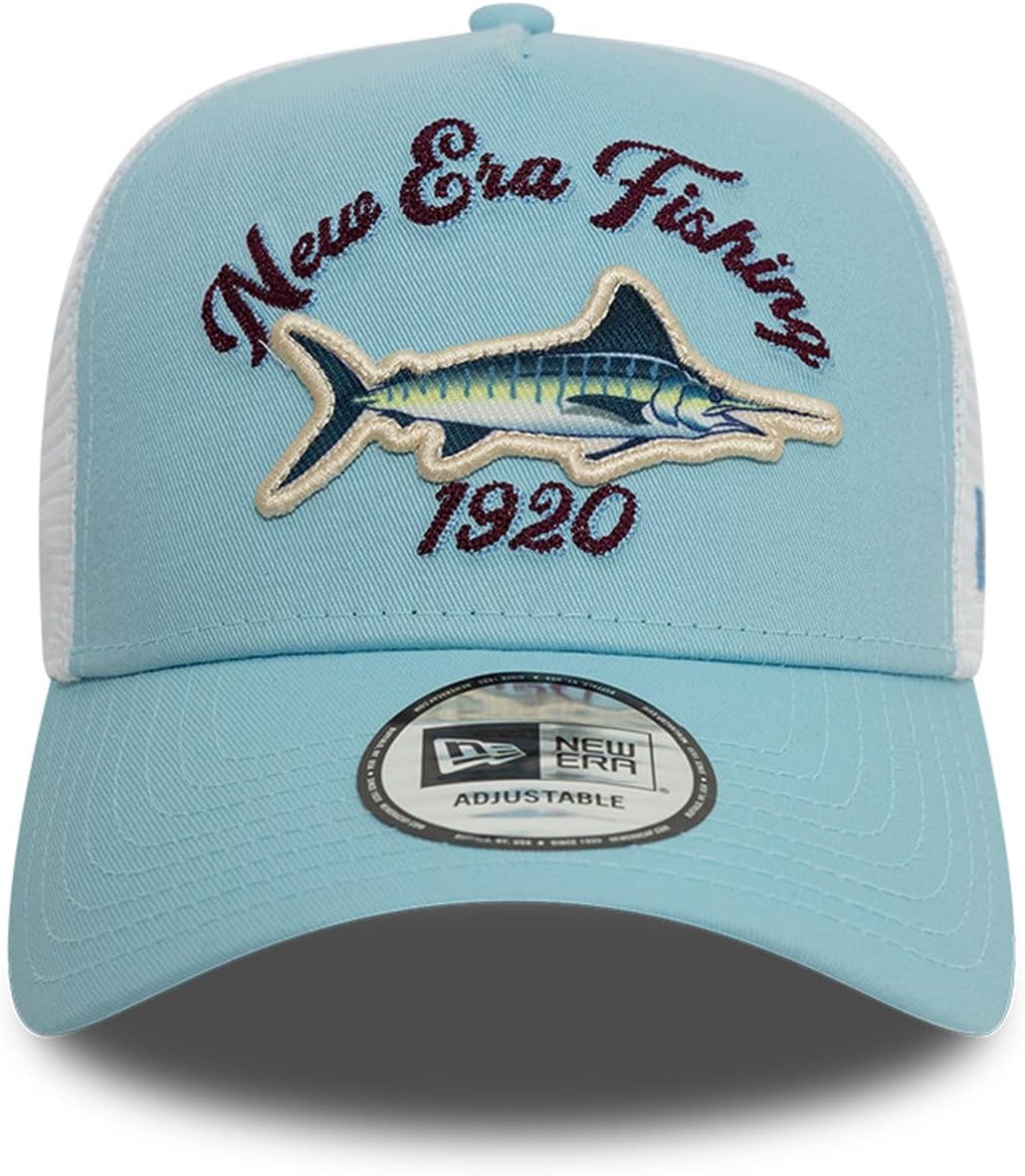 A-Frame Mesh Trucker Cap - Fishing 1920 Sky Blue