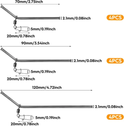 Lot de 12 Manchons de pêche Anti-enchevêtrement, 7/9/12 cm, Tube en cuivre pour mangeoire de Plomb au Sol