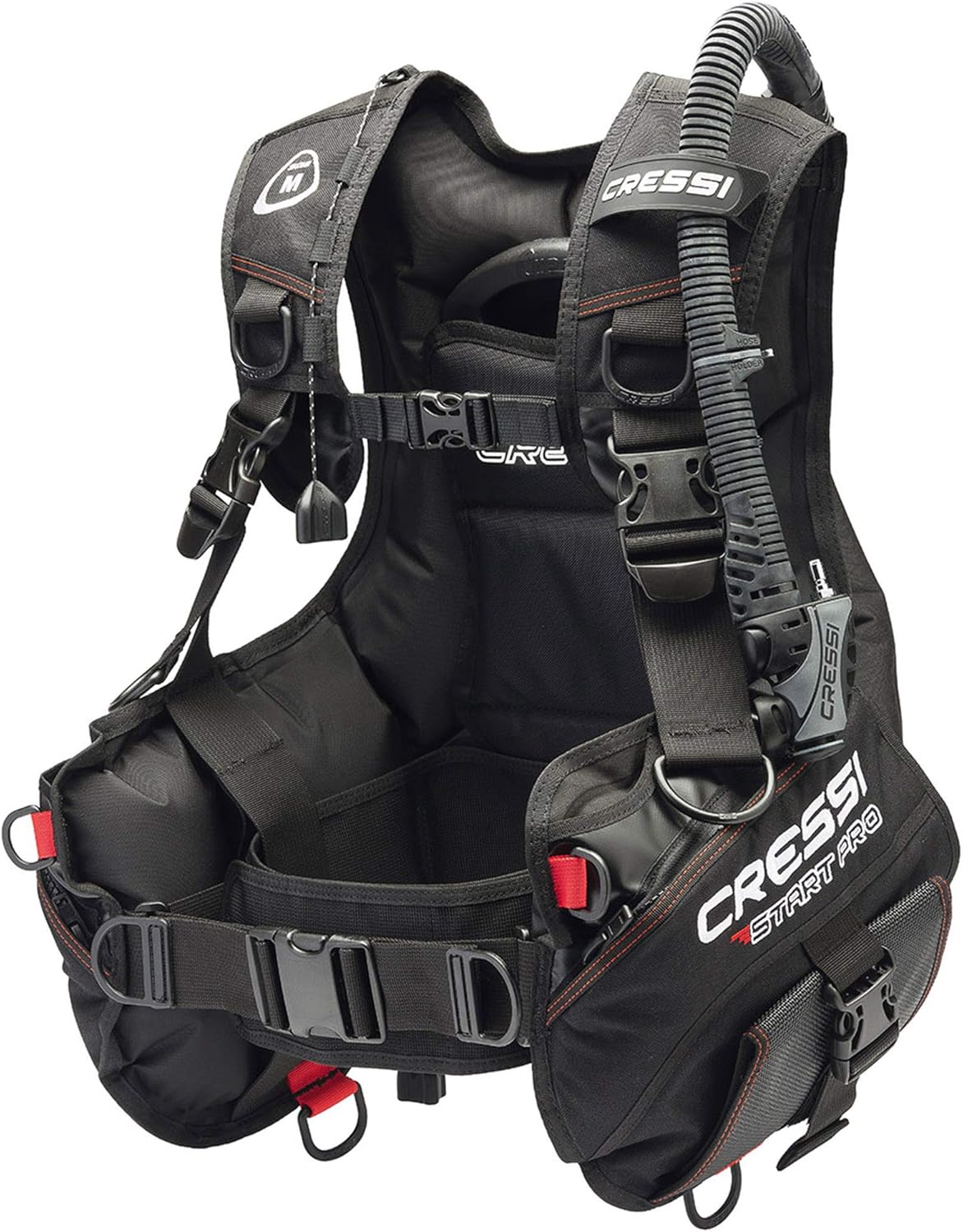 Start Pro Scuba Set - Set de Plongée Jacket Start Pro, Détendeur MC9 Compact et Octopus Compact + Console 2 avec Fouet, Noir/Argent/Jaune INT/DIN Unisex Noir/Argent/Jaune INT XS