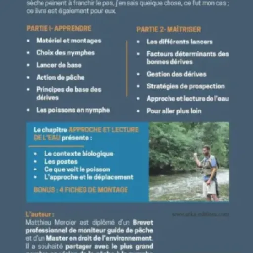 Test APPRENDRE ET MAÎTRISER LA NYMPHE AU FIL : un guide clair pour se mettre sérieusement à la technique
