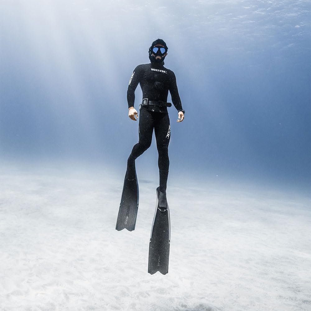 Black Shark Combinaison de pêche sub et apnée en néoprène 5 mm, Deux pièces, intérieur Fendu Homme, Homme M Noir