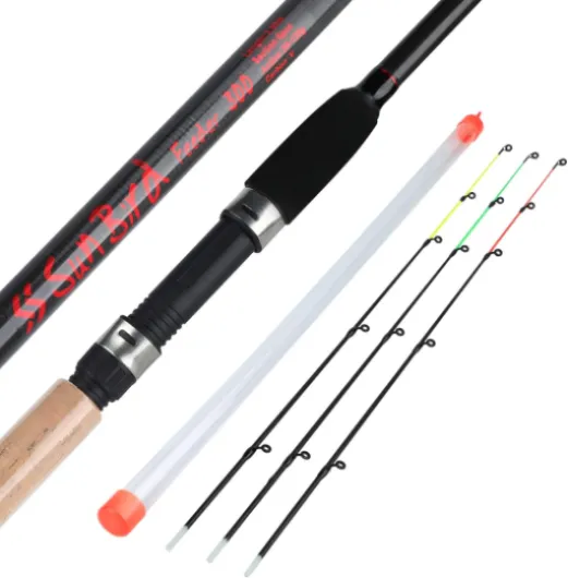 Sougayilang Baguette de avec 3 Embouts de Canne à pêche Protable Spinning Casting, Tige de Voyage, Assortiment Complet d'action