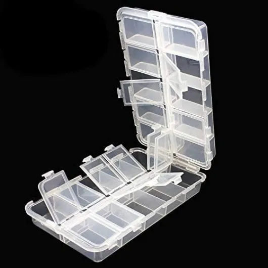 Boîte à Outils de Pêche Premium avec 20 Compartiments, Boîtes de Rangement pour Matériel de Pêche, Organisateur de Boîte de Rangement en Plastique Ajustable, Organisateur de Boîte de Rangement