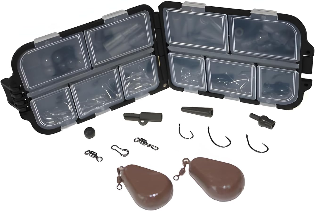 Carp Improve Set - Carp Rod Set Black - Ensemble Complet pour la pêche à la Carpe - Matériaux de Haute qualité - Détecteurs de morsures, émerillons, Rodpod, dosserets et étuis Inclus - Mega 3-Rod
