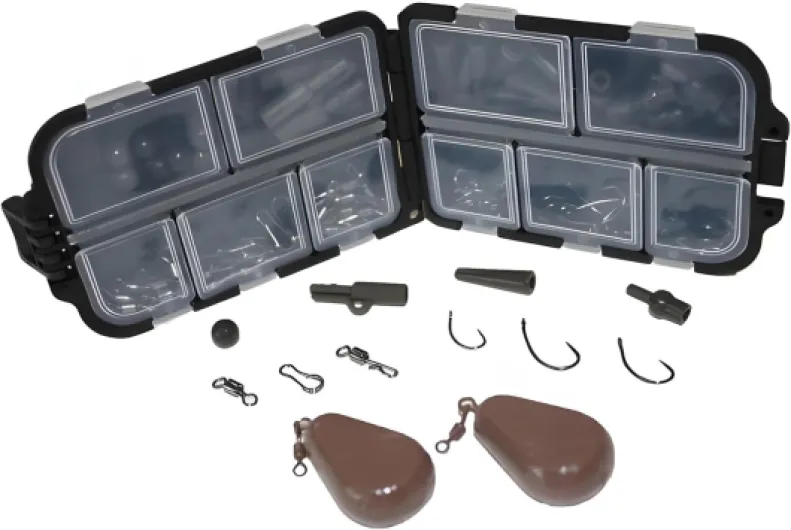 Carp Improve Set - Carp Rod Set Black - Ensemble Complet pour la pêche à la Carpe - Matériaux de Haute qualité - Détecteurs de morsures, émerillons, Rodpod, dosserets et étuis Inclus - Mega 3-Rod